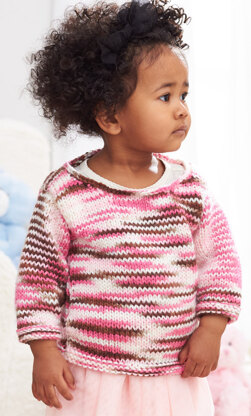 Sweet and Simple Pullover in Caron Simply Baby - Downloadable PDF