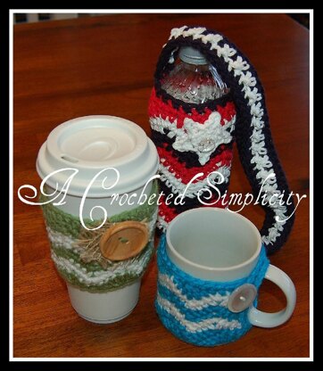 "Chasing Chevrons" Cozies : Coffee Mug, Coffee Sleeve & Water Bottle