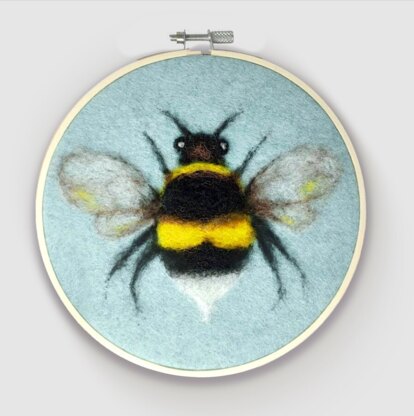 The Crafty Kit Company Bee in a Hoop Needle Felting Kit