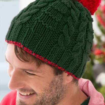 Christmas Gift Beanies in Red Heart With Love Solids - LW3735 - knitting pattern