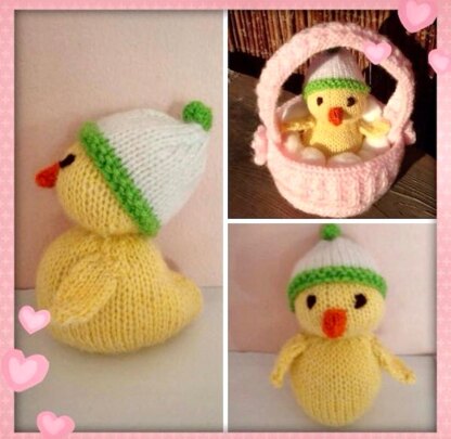 Easter Baskets and Baby Chick Knitting Pattern