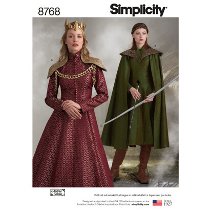 Simplicity 8768 Women's Fantasy Costumes - Sewing Pattern