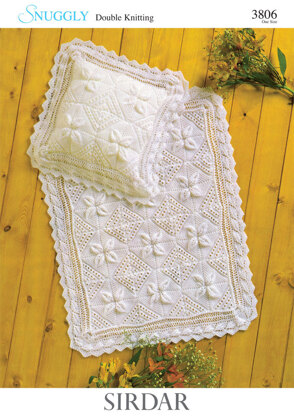 Pillowcase and Blanket in Sirdar Snuggly DK - 3806 - Downloadable PDF