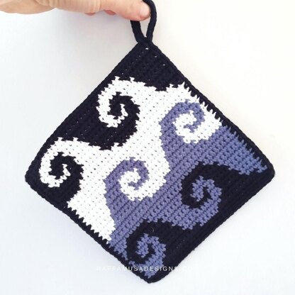 Sea Waves Potholder