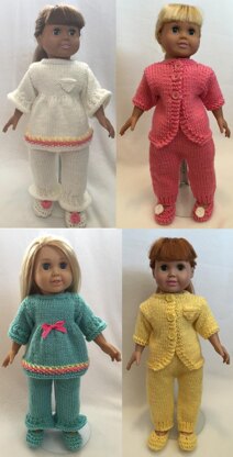 Cozy Winter Pajamas for 18-Inch Dolls, Fits Dolls Like American Girl Doll