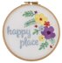 Anchor Starter Kit Happy Place Hoop Printed Embroidery Kit - 15 x 15 cm