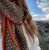 Three Color Seed Stitch Scarf