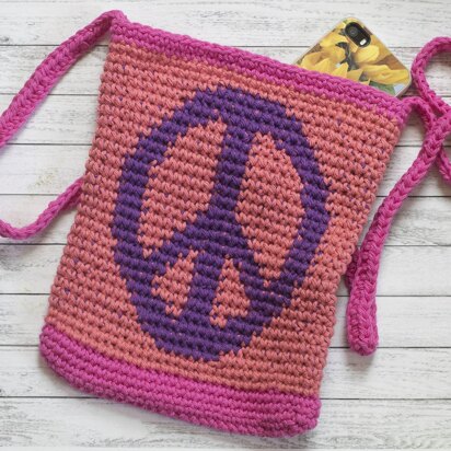 Peace Sign Crossbody Bag