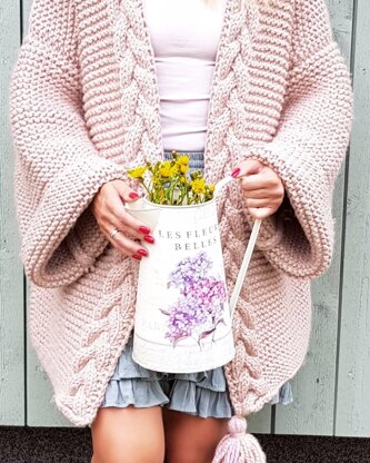 MIXED BRAIDED CARDIGAN