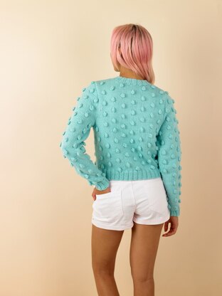 Bubblegum Bobble Sweater - Free Knitting Pattern in Paintbox Yarns Wool Mix Aran