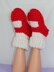 Adult Super Chunky Rib Cuff Sock Slippers