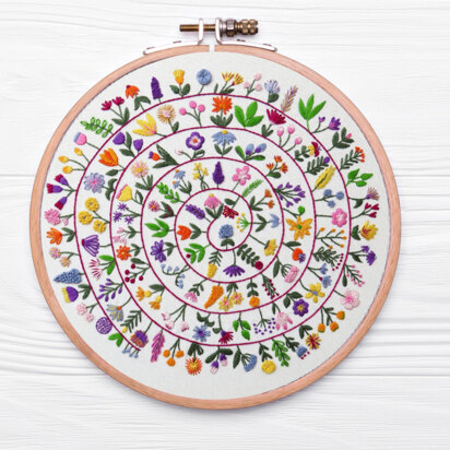 Round and Round the Garden Hand Embroidery Pattern