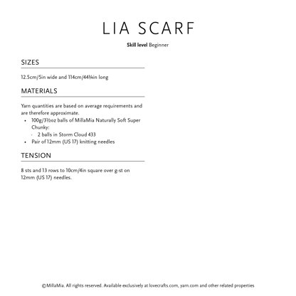 MillaMia Lia Scarf PDF