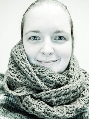 Chunky Waffle Infinity Scarf