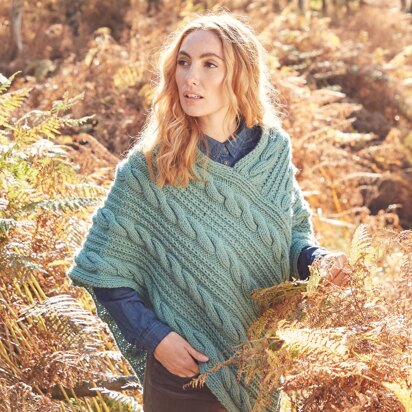 Poncho in Hayfield Bonus Chunky - 8292 - Downloadable PDF