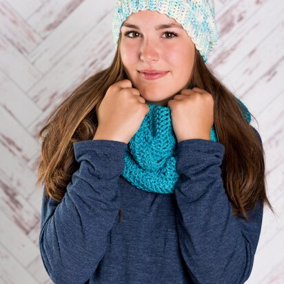 Eliane hat and infinity scarf set