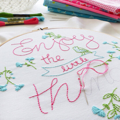 Tamar Enjoy The Little Things Embroidery Kit - 8in