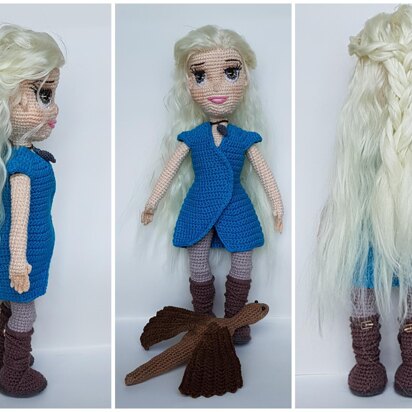 Daenerys Targaryan inspired doll/Crochet Pattern/Amigurumi Pattern