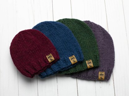 Knit Flat Beanie Hat