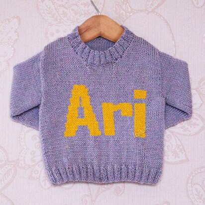 Intarsia - Ari Moniker Chart - Childrens Sweater