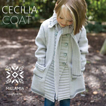 "Cecilia Coat" - Coat Knitting Pattern in MillaMia Naturally Soft Merino