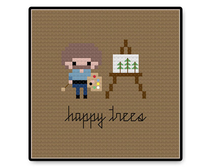 Happy Trees Bite Size - PDF Cross Stitch Pattern