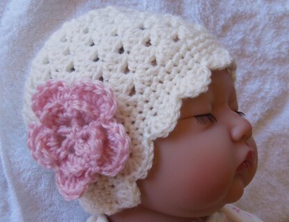 Baby Hat With Flower Crochet pattern by Sarah Taylor