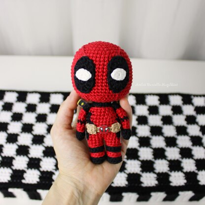 Chibi Deadpool Amigurumi Crochet Pattern – Cute Fanart PDF