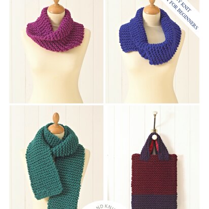 UKHKA 156 Scarf, Bag and Snoods in Super Chunky - UKHKA156pdf - Downloadable PDF