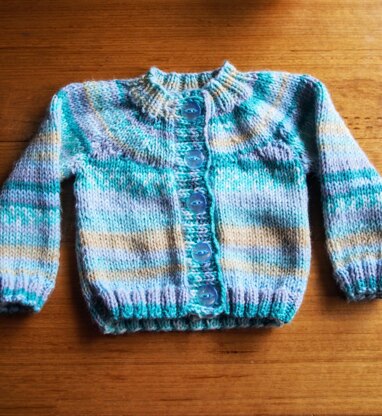 Cardigan with yoke