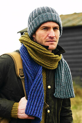 Mens Hats & Scarves in Stylecraft Highland Heathers Aran - 9878 - Downloadable PDF