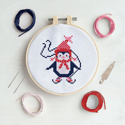 Simply Make Penguin Cross Stitch Kit - 20x15x10cm