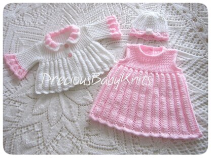 Yasmin - Dress Jacket and Hat Knitting pattern by PreciousBabyKnits ...