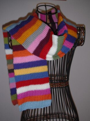 Striped stash busting scarf