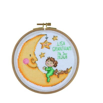 Creative World of Crafts Goodnight Moon Cross Stitch Kit (15.5cm)