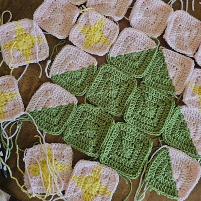 Holiday Tree Granny Square Blanket