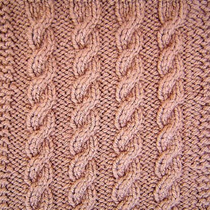 QUAD CABLES SQUARE - knitting pattern