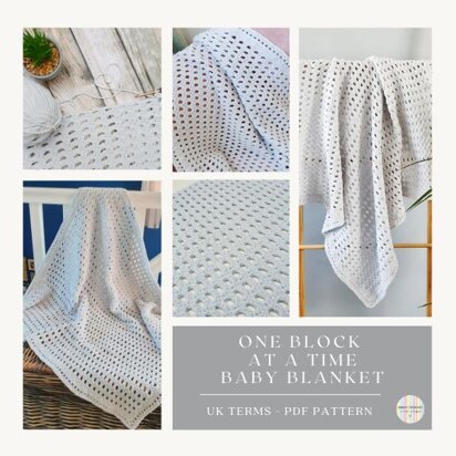 One Block At a Time Baby Blanket - UK Terms