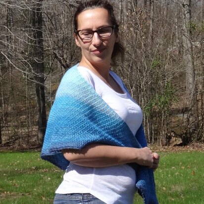 Shades of Denim Shawl - knitting pattern