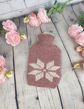 Snowflake hot water bottle cover