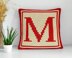 Bordered Cushion M Initial Letter Pillow Mini C2C Crochet Pattern ABC Name Bolster
