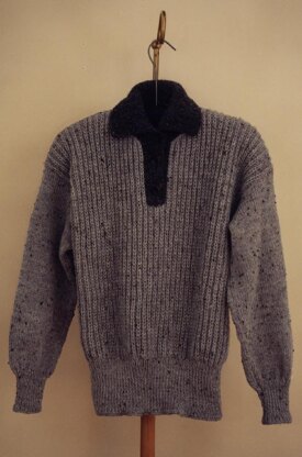 Placket Pullover Sweater