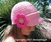 Visor Beanie Hat with Detachable Flower