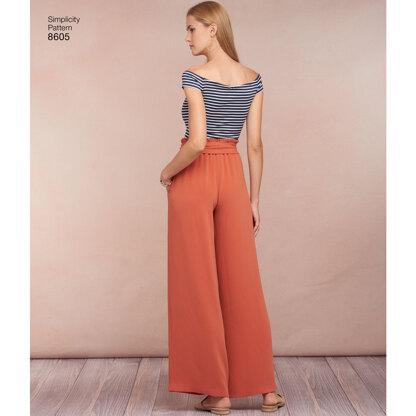 Simplicity 8605 Women's Pull on Skirt and Pants - Paper Pattern, Size A (XS-S-M-L-XL)