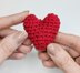 Mini heart crochet pattern, easy crochet Valentine's Day gift