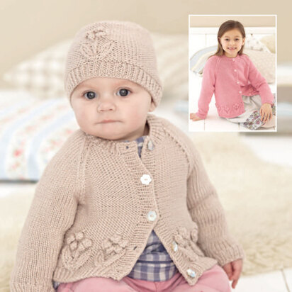 Cardigans and Hat in Sirdar Snuggly Baby Bamboo DK - 4785 - Downloadable PDF