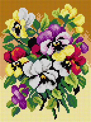 Orchidea Bunch of Pansies Tapestry Canvas