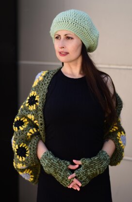 Olena crochet slouch hat in 3 sizes