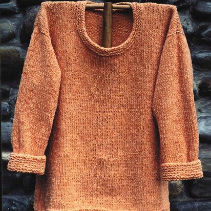 Knitted Double-Strand Turtleneck in Lion Brand Wool-Ease Thick & Quick -  928, Knitting Patterns