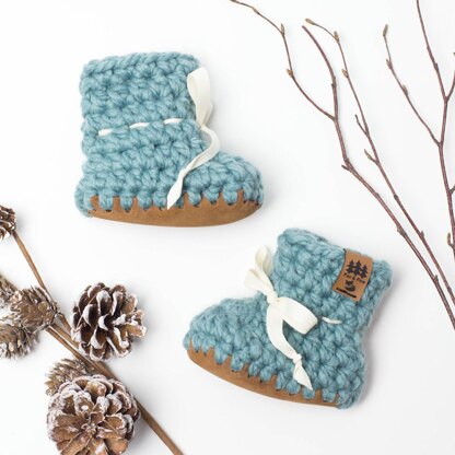 Baby Booties Leather Sheepskin